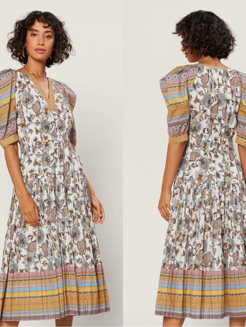 Boho Floral Midi Dress with Pockets!
